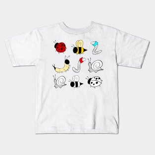 worm and bee Kids T-Shirt